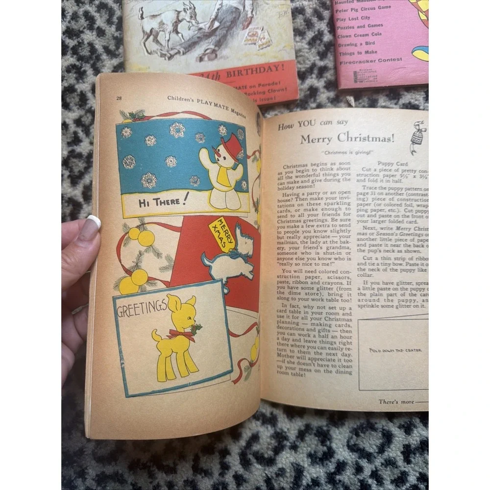 VTG Lot of 8 Children's Playmate Magazines 1962-65 Puzzles Great Pics Ephemera
